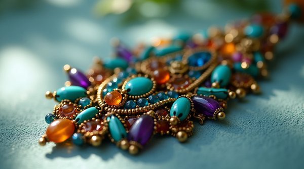 Boucle d'oreille grimpante en pierres colorées : une touche d'éclat